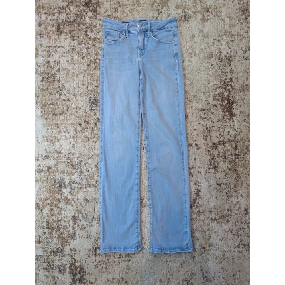 NYDJ Marilyn Straight Leg Light Wash Blue Jeans Size 0